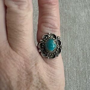 Sterling silver and turquoise ring in a size 6
